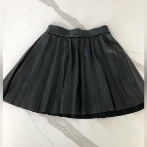 Zara pleated leather skirt